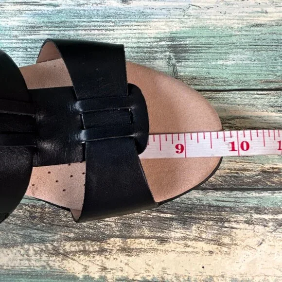 Clarks Sandals Size 7.5M Valarie Kerry Black Leather Dress Work Comfort Open Toe - Picture 7 of 10